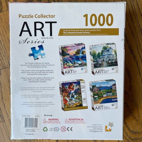 Brand New Sealed Dolphin Delight 1000 Piece Jigsaw Puzzle 20" x 27" Great Gift - Picture 3 of 6